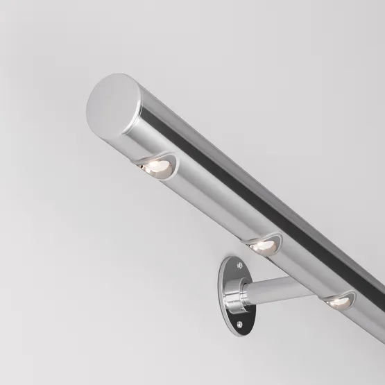 Фото #4 товара Светильник ALT-LODESTAR-HANDRAIL-R27-1.5W Warm3000 (GR, 70 deg, 12-24V) (Arlight, IP67 Металл, 3 года)