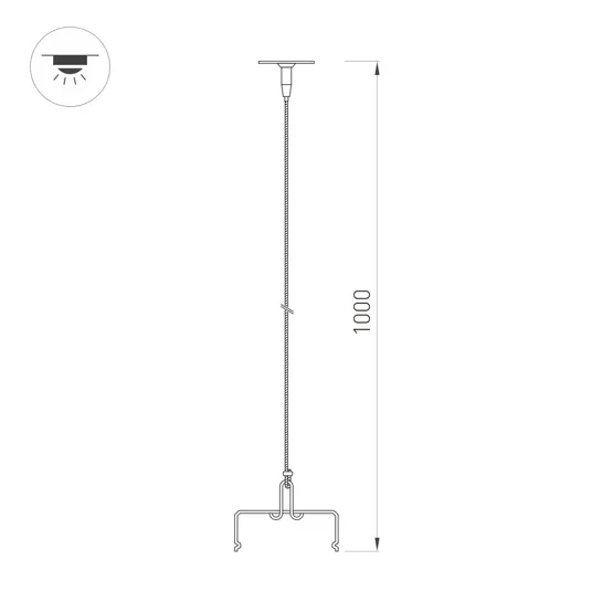 Фото #4 товара Подвес ALT-TUBULAR-HANG-L1000 (SL) (Arlight, -)