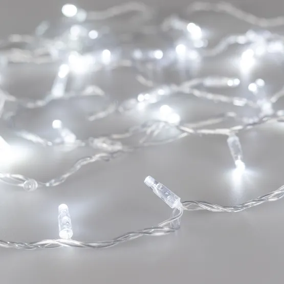 Фото #1 товара Светодиодная гирлянда ARD-STRING-CLASSIC-1000-CLEAR-100LED-PULSE White (230V, 7W) (Ardecoled, IP65)